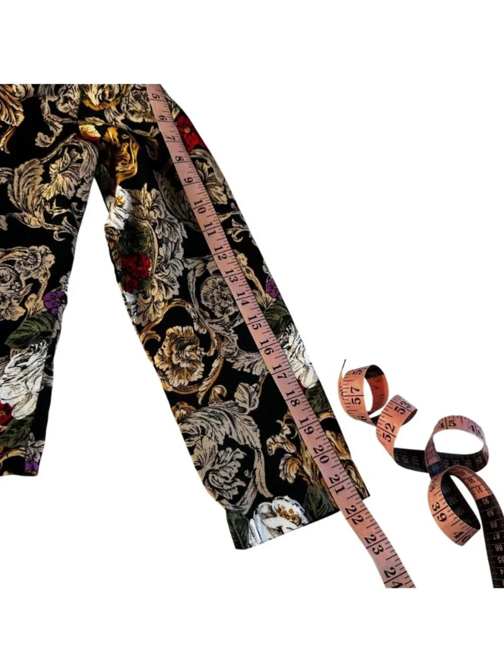 Vintage Norton McNaughton Baroque Floral Jacket Blouse Size 10 80s Tapestry